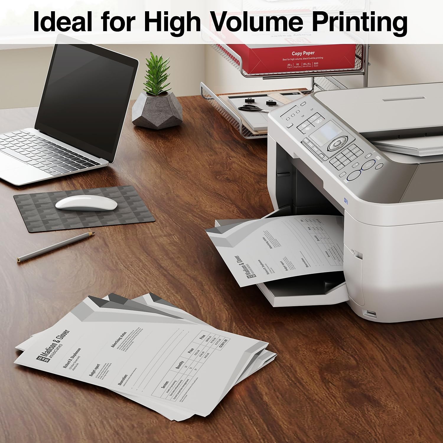 Staples TRU RED Copy & Printer Paper, 8.5 x 11, 20 lb, 92 Bright, 5,000 Sheets/Carton, White Letter Size Paper for Office, School & Home