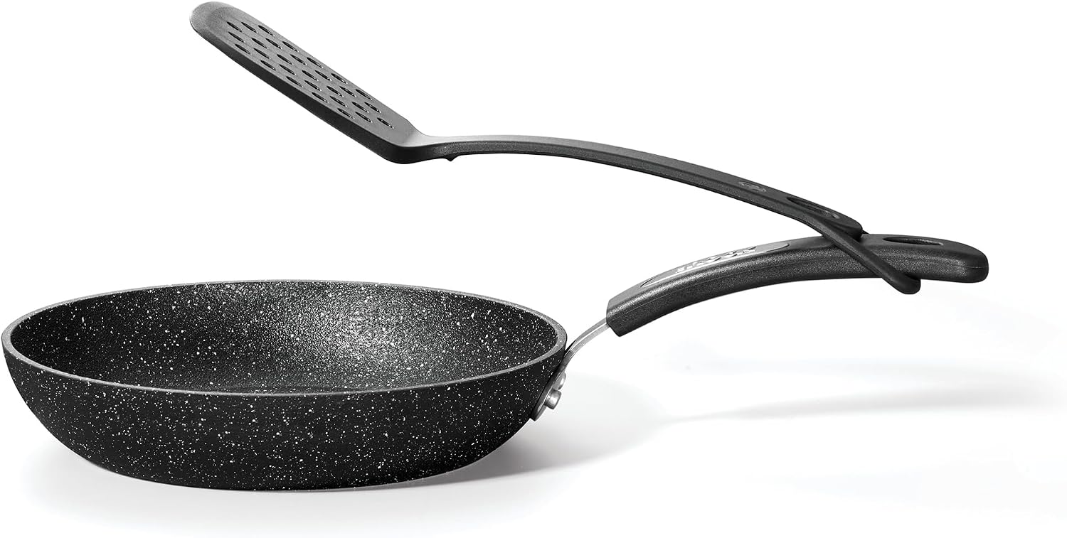Starfrit The Rock 8PC Non-Stick Cookware Set, Black | Durable Forged Aluminum, Oven Safe, PFOA Free, Easy to Clean