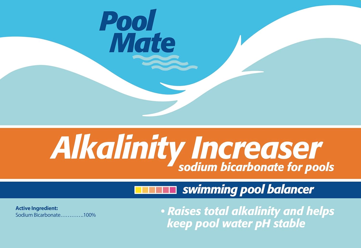 Pool Mate 10-Pounds Premium Alkalinity Increaser for Swimming Pools | 100% Sodium Bicarbonate, Alkalinity Up, Easy To Use, Works Fast, 11 ounces raises alkalinity 10 ppm per 5,000 gallons
