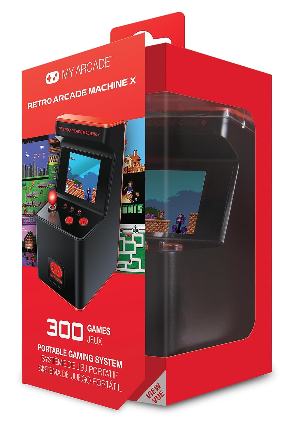 My Arcade Retro Arcade Machine X Mini Arcade: 300 Retro Style Games, 5.75 Inch Tall, AA Battery Powered, 2.5 Inch Color Display