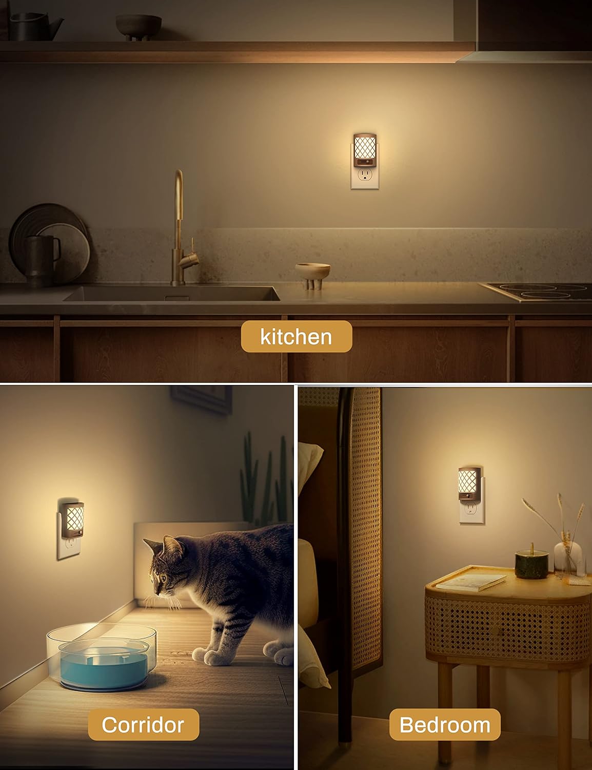 DORESshop Nights Lights Plug Into Wall, Plug in Night-Light, 3000K