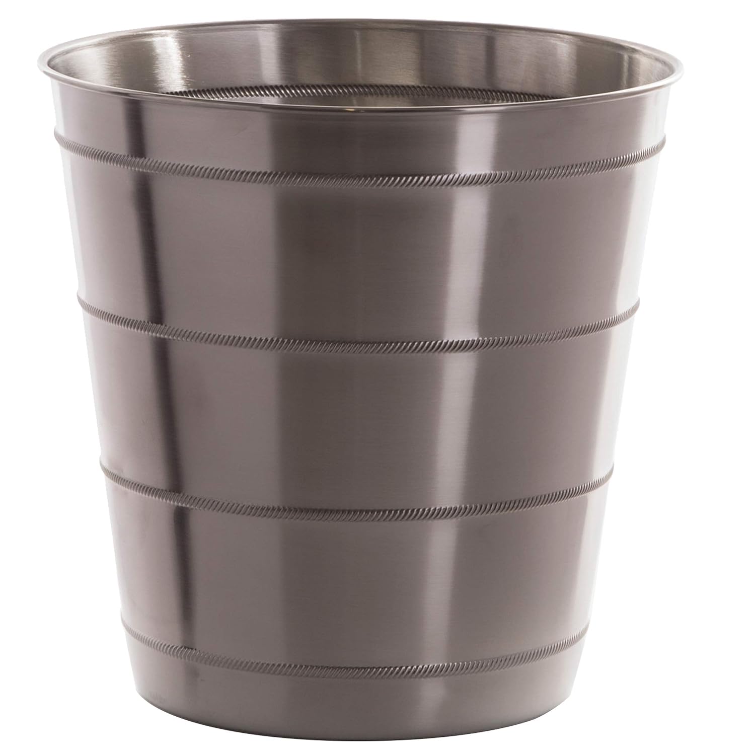 BINO Metal Waste Basket for Home, Office, Bathroom, Dorm, Kitchen and More | Trash Can Bin for Bedroom | Desk Trash Can | Home Essentials