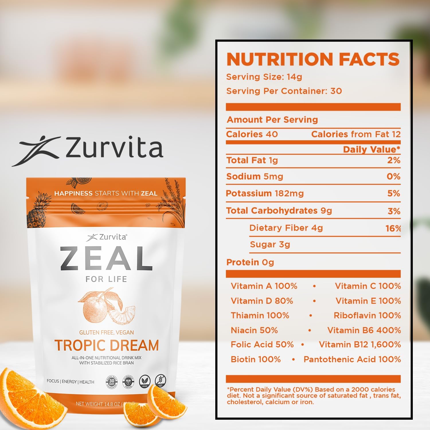 Zurvita - Zeal for Life Wild Berry Wellness Drink Mix - 420 g | Contains Vitamins, Minerals, Antioxidants, Plant Nutrients, Digestive Enzymes, And Phytonutrients For Daily Nutrition