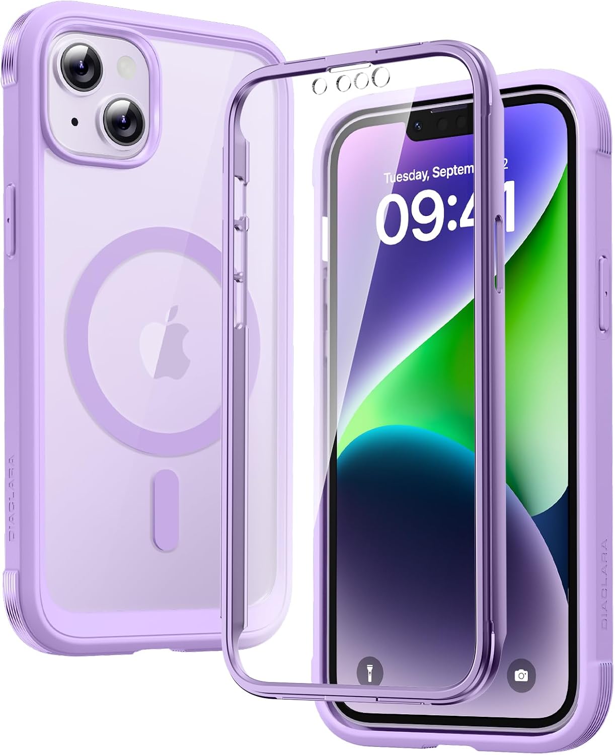 Diaclara Designed for iPhone 12 Mini Case, Full Body Rugged with Built-in Touch Sensitive Anti-Scratch Screen Protector