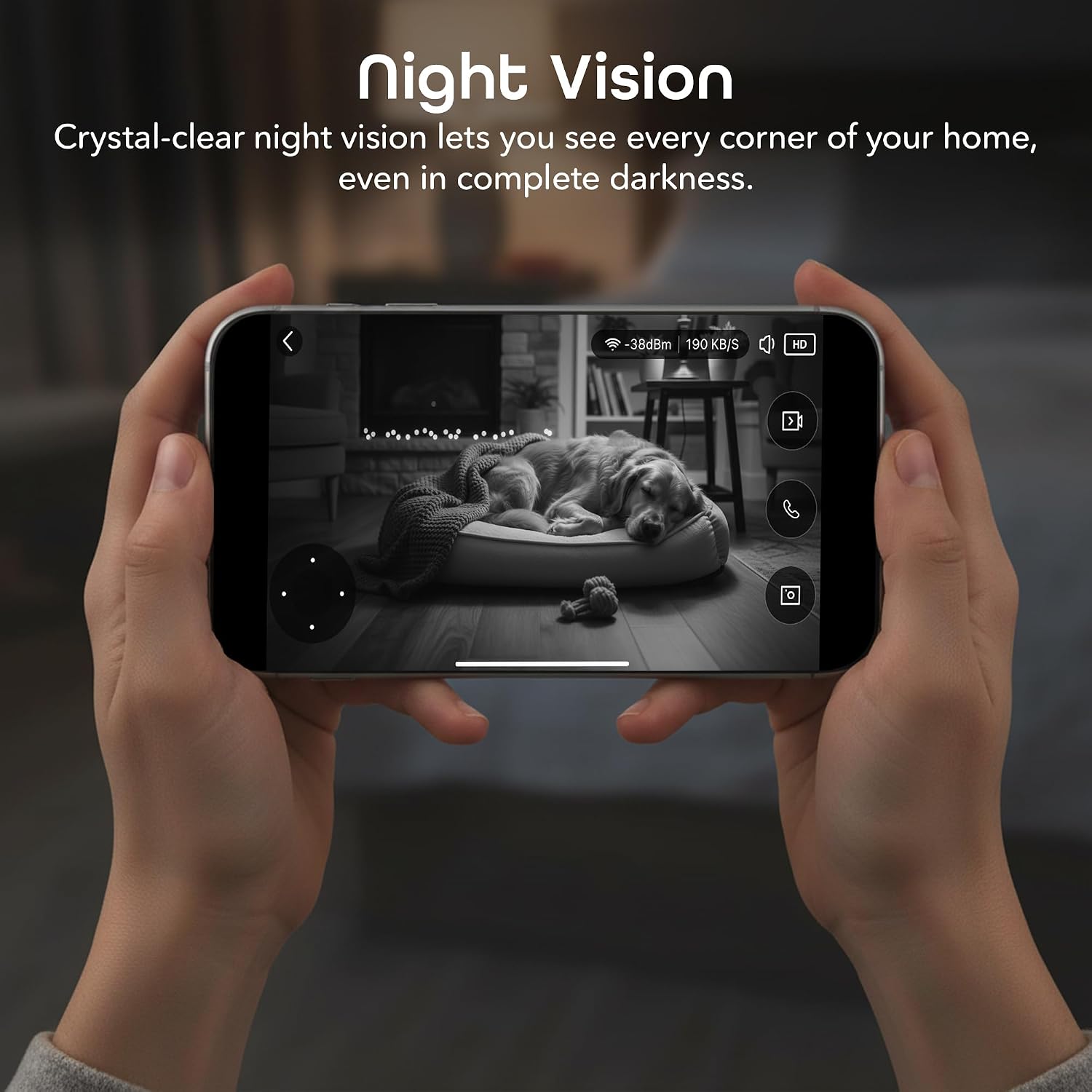 Geeni Sentinel Smart 2K Indoor Security Camera with Auto-Tracking – Dual-Band 2.4GHz & 5GHz WiFi, 2K HD Video, App & Voice Control, Motion Detection, White