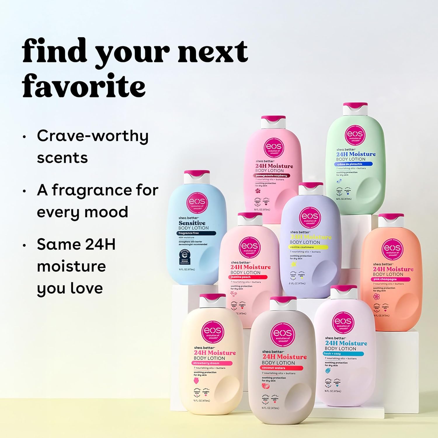 eos Shea Better 24H Moisture Body Lotion- Pomegranate Raspberry, 16 fl oz