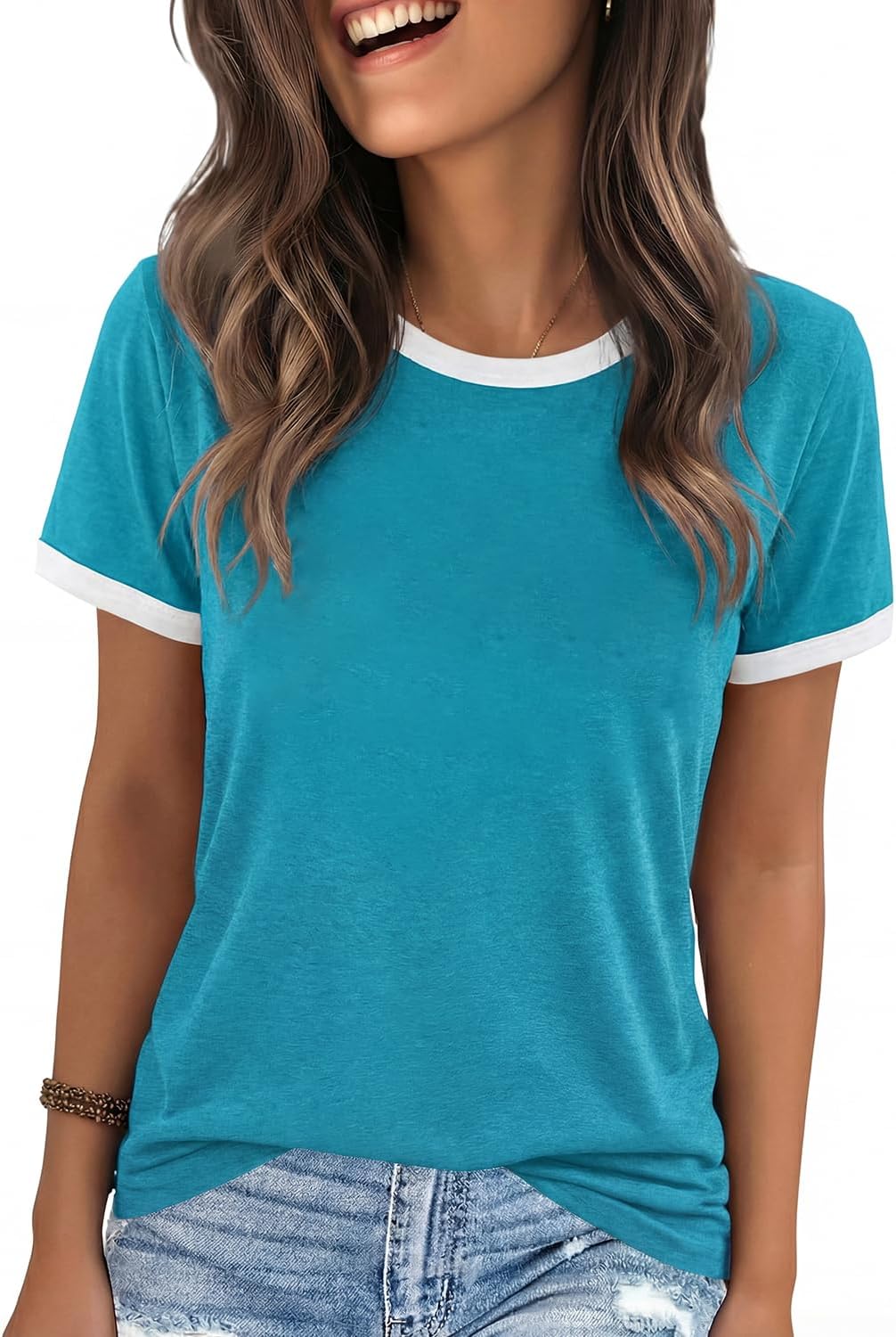 YEXIPO Graphic Tees for Women Short Sleeve Summer Tops Casual Cute T Shirts