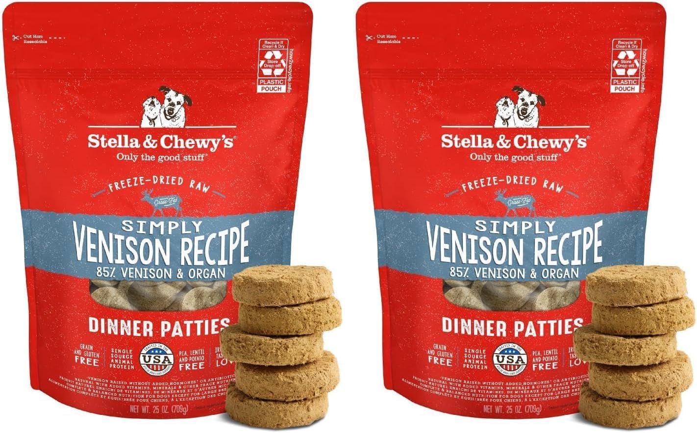 Stella & Chewy’s Freeze Dried Raw Dinner Patties – Grain Free Dog Food, Protein Rich Stella’s Super Beef Recipe – 5.5 oz