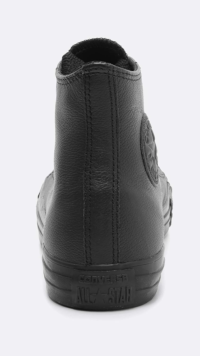 Converse Chuck Taylor All Star Leather High Top Shoe, black mono, 6 M US
