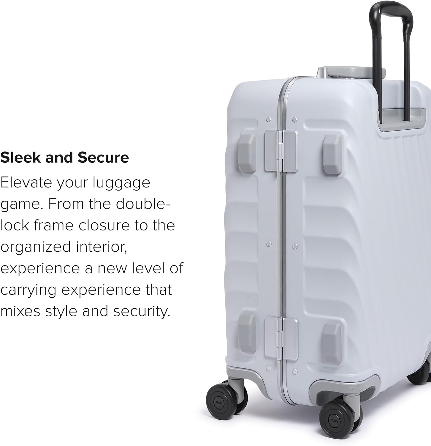TUMI 19 Degree Frame Continental 4 Wheel Carry-On - Lightweight Suitcase - Hard Shell Luggage - 21.8" X 15.8" X 9.0" - Black Textured
