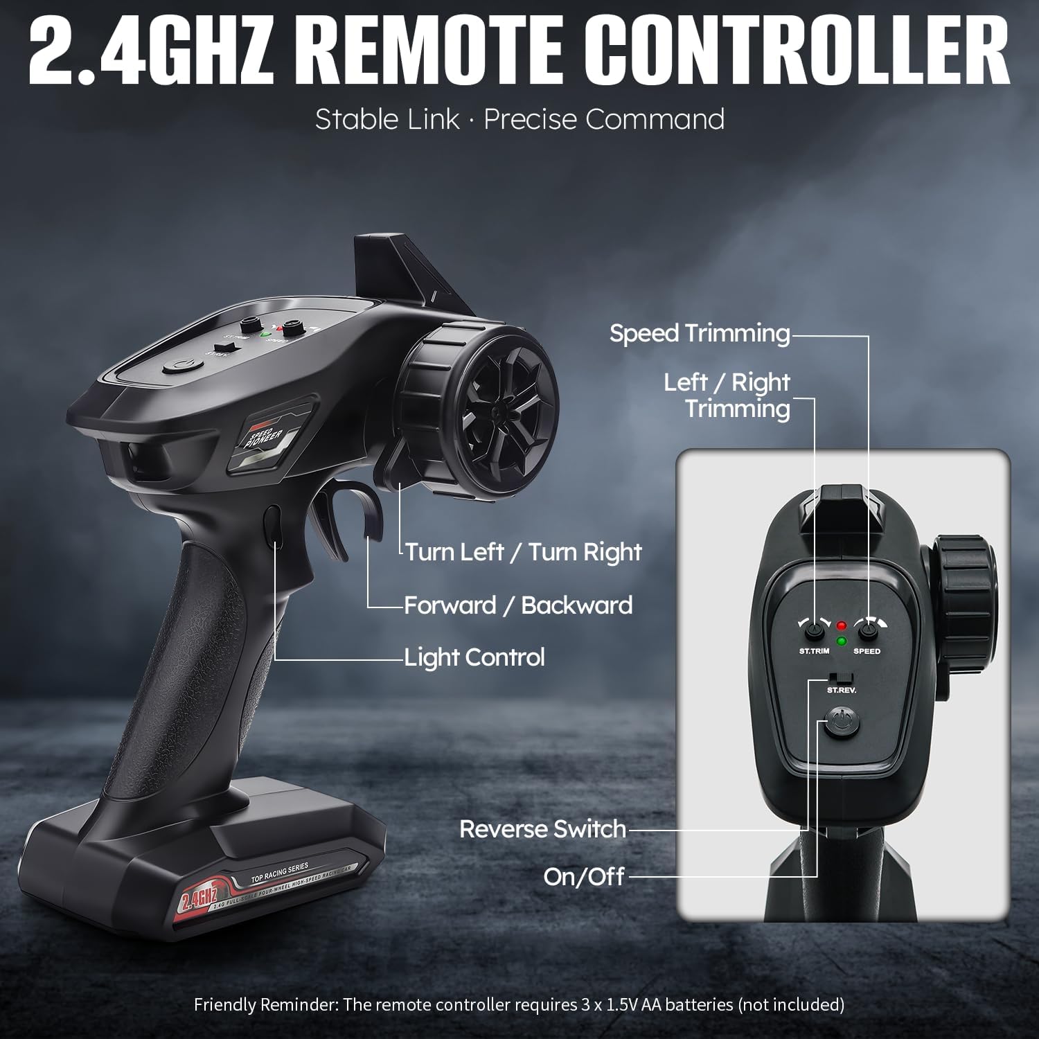 1:16 RC Cars for Adult,45km/h 4WD Off-Road Remote Control Car All-Terrain Fast RC Truck with Two 1500mAh Batteries