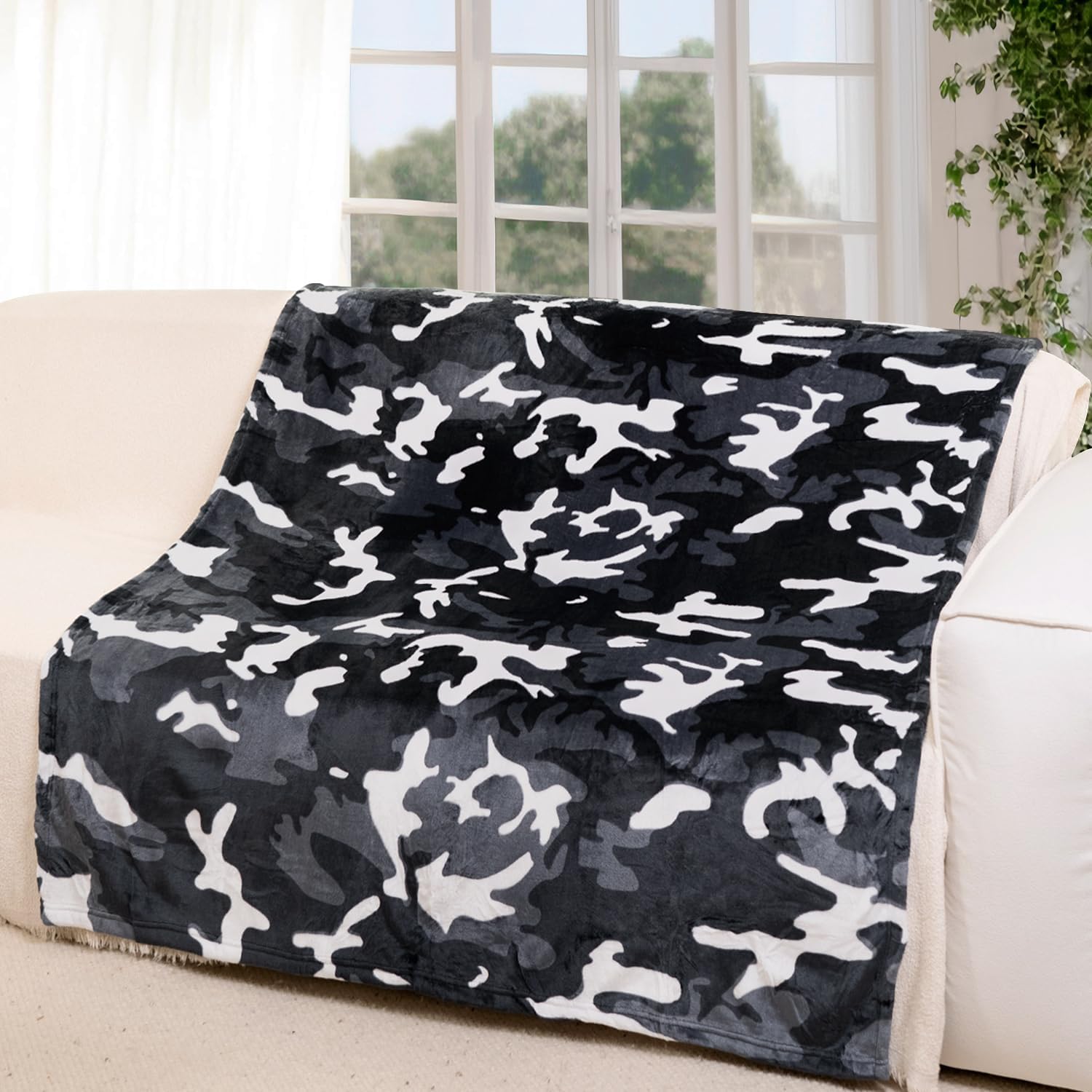 HommomH Camo Blanket Hunting Army Camo Throw Blanket Veteran Gifts