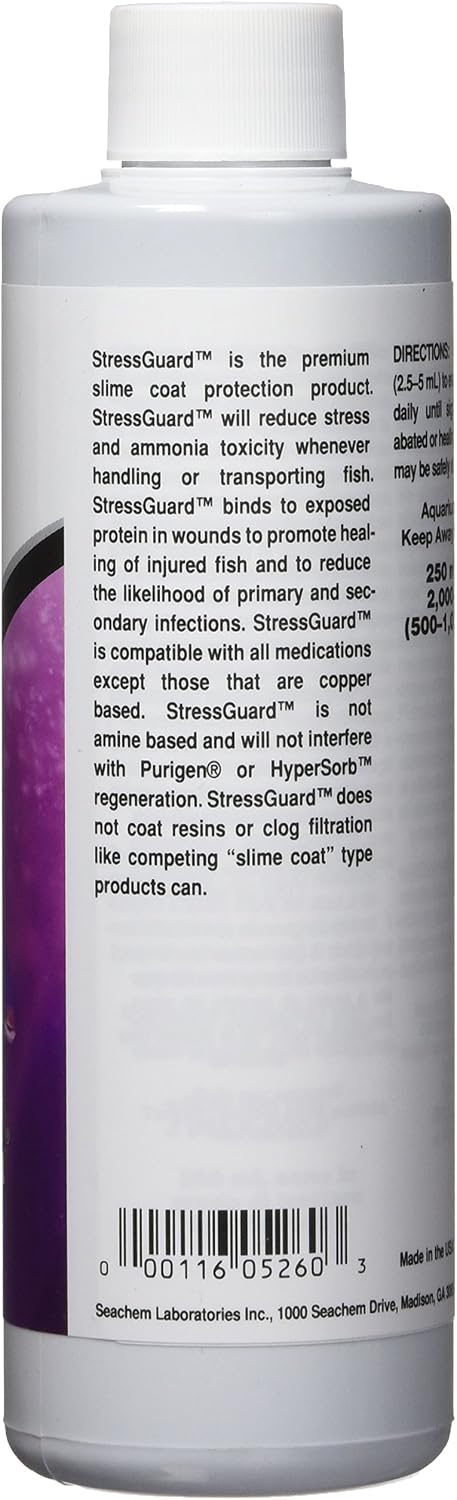 Seachem StressGuard Slime Coat Protection - Stress and Toxic Ammonia Reducer 250 ml