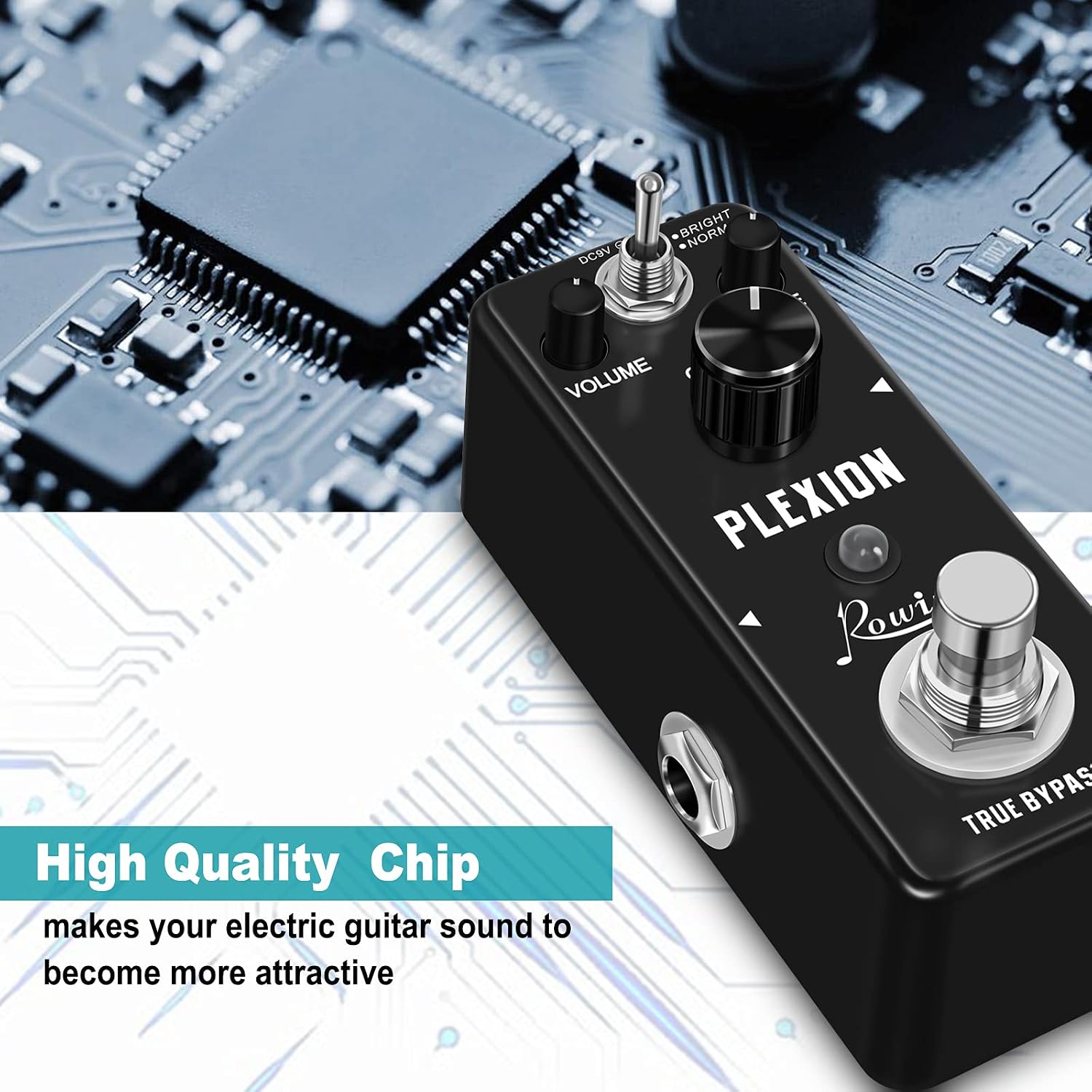 Vintage Vacuum Bluesy Guitar Effect Pedal,Electric Guitar Effect Sound Low Key Mild Clipping