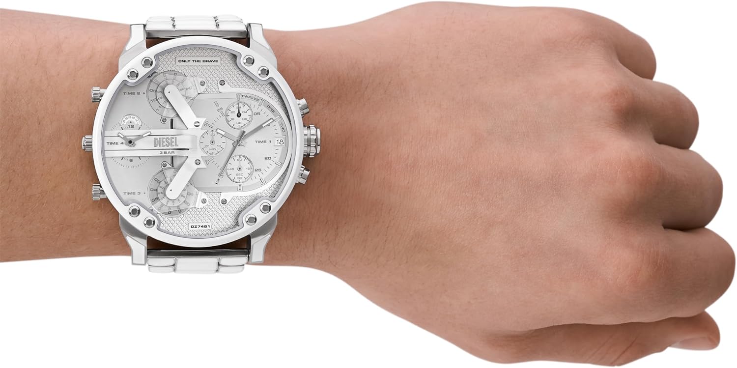 Diesel Mr. Daddy 2.0 Men's Watch, Stainless Steel Chronograph Sports Watch for Men