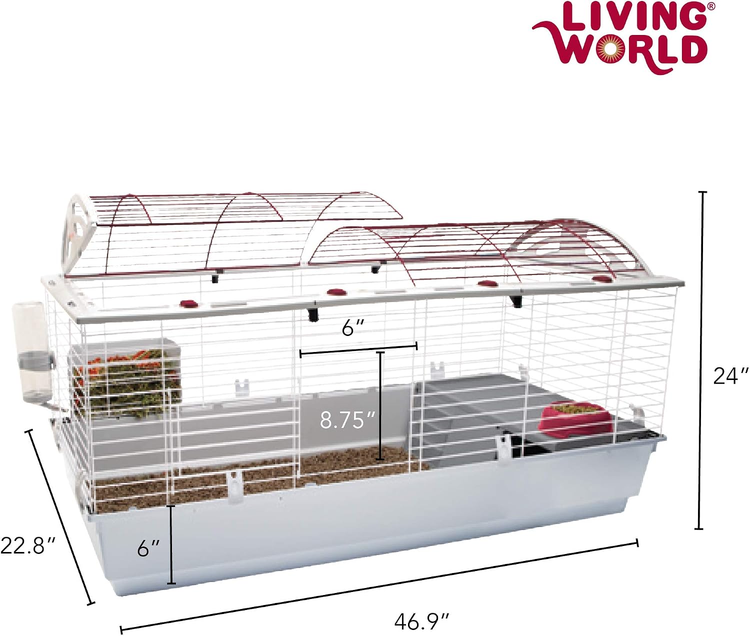 Living World - Deluxe Hybrid Habitat, X-Large | Rabbit, Guinea Pig, Chinchillas, and Small Animal Cage