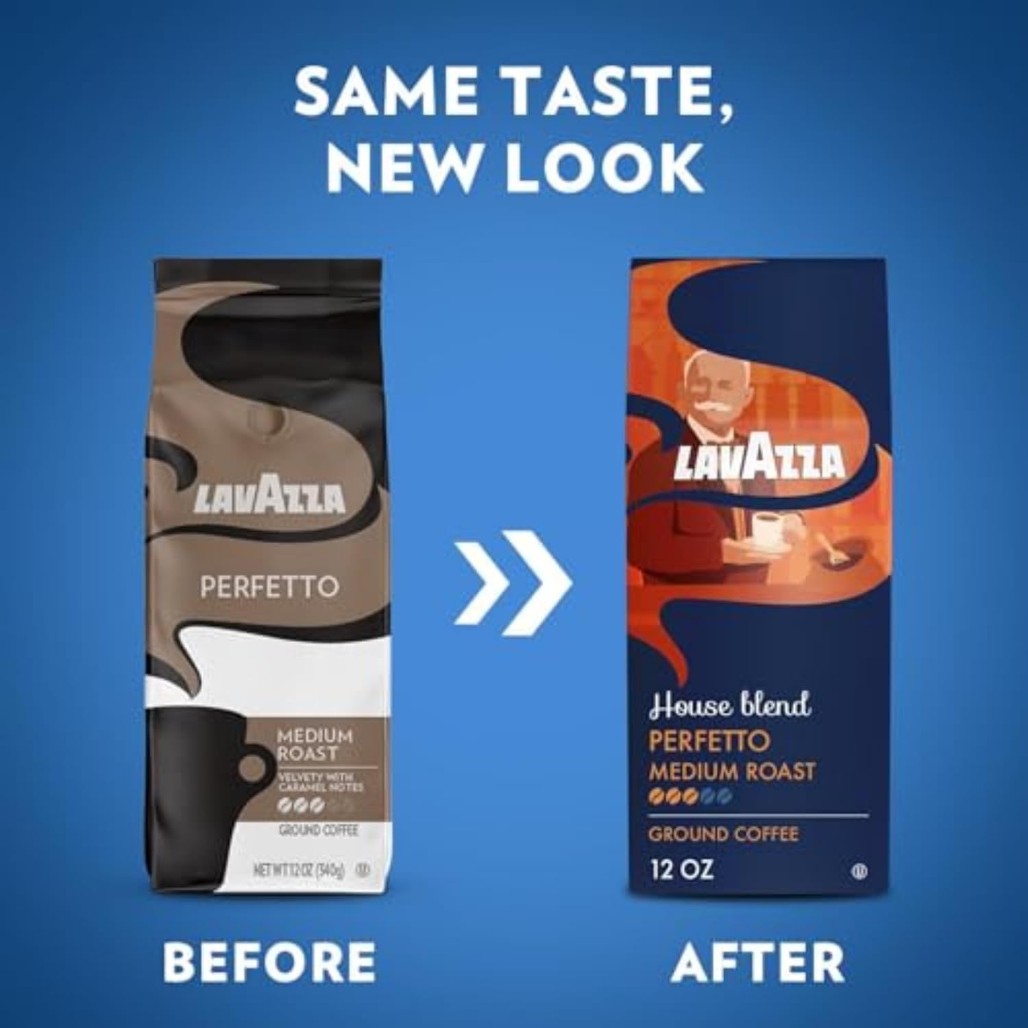 Lavazza Opera Intenso Ground Coffee 12oz Bag, Dark Roast, Bold and Balanced Taste, Intensity 4/5, Arabica and Robusta, Ideal for Drip Brewers, (Pack of 1) - Package May Vary