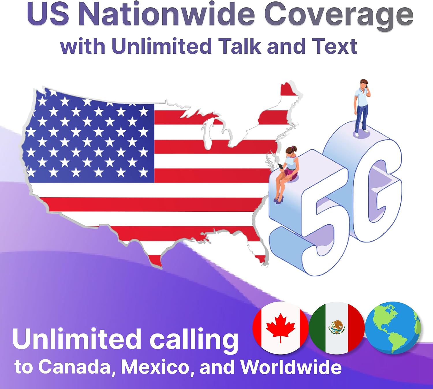 Jethro Mobile Unlimited Talk, Text & 500MB High-Speed Data, Prepaid 30-Day Plan, Works with Senior Cell Phones, Kids, Students & Feature Phones