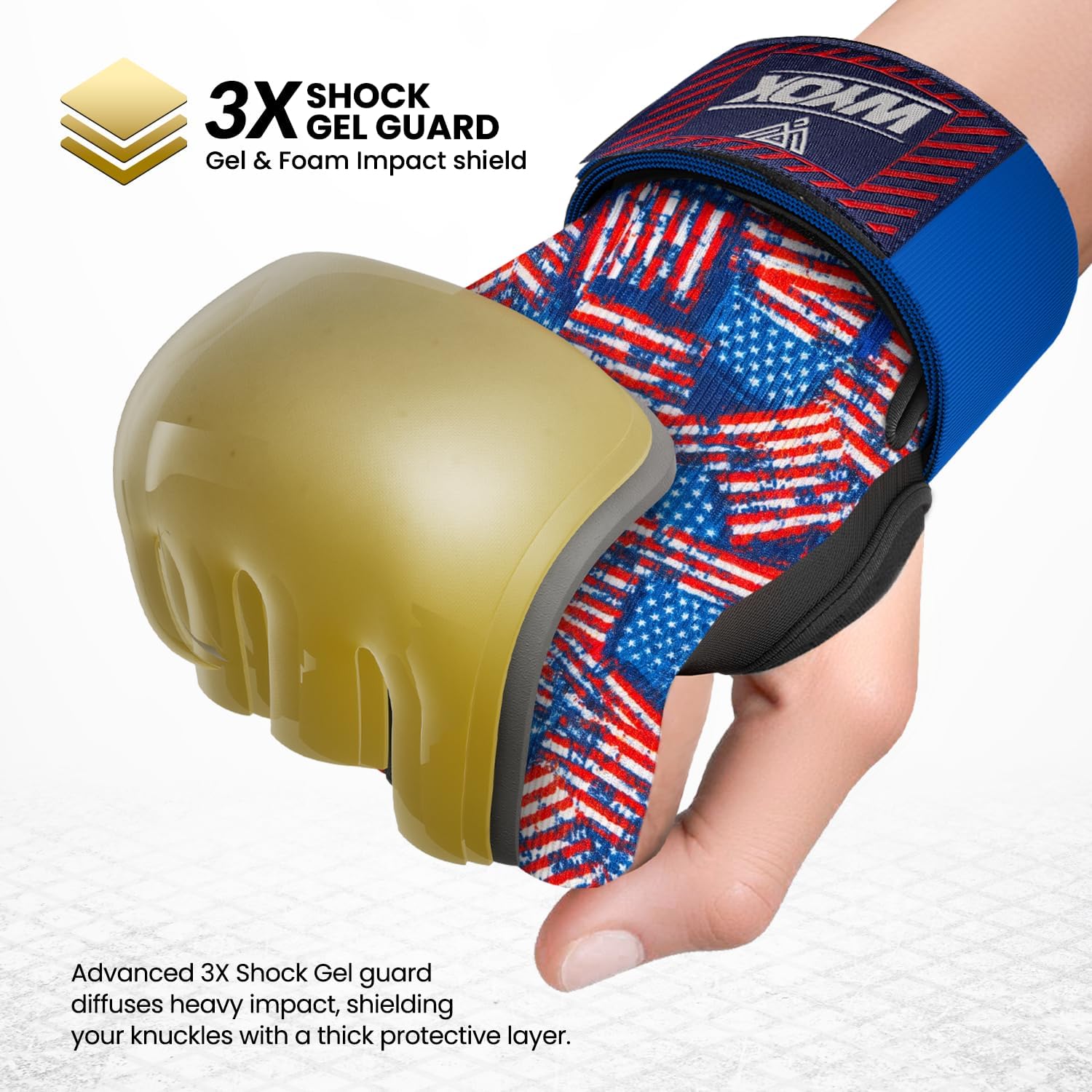 WYOX Neoprene Gel Boxing Hand Wraps Inner Gloves for Men & Women – 80cm/31in Quick Wrist Strap, Padded Knuckle Protection