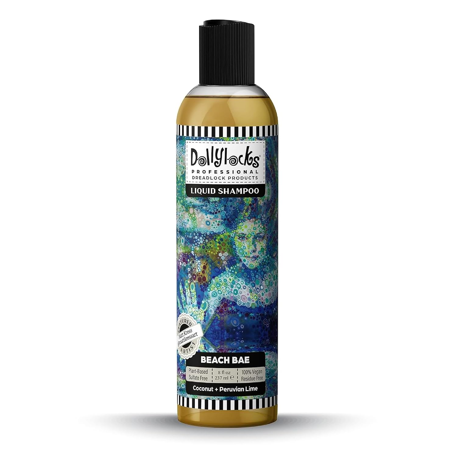 Dollylocks Clarifying Liquid Shampoo | Rosemary Peppermint Lemon | Paraben-free, Plant-Based, Vegan, Residue-Free Loc, Braid, Dreadlock Care | All hair types | 8oz