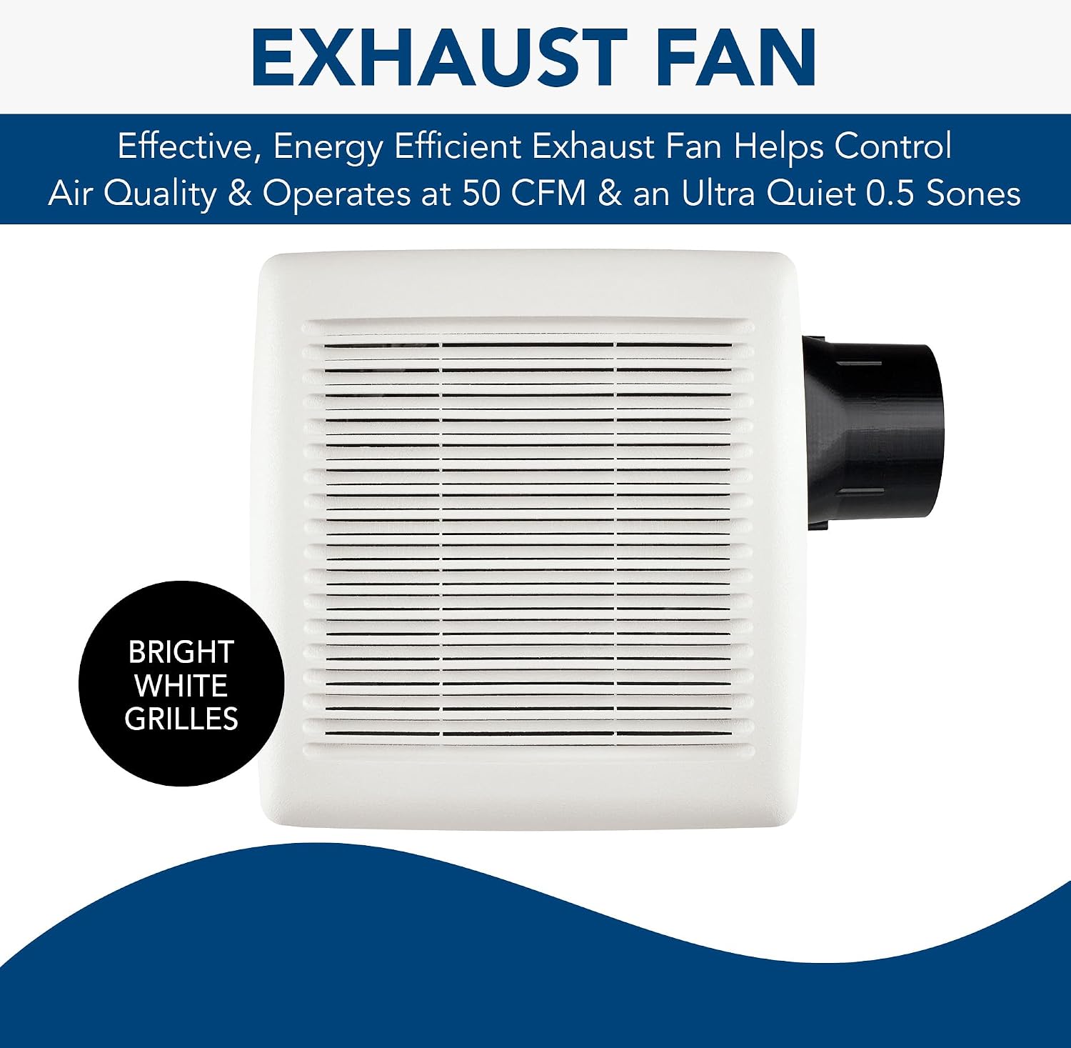Broan-NuTone Bathroom Exhaust Fan, Easy Install, Powerful 110 CFM, Quiet 1.0 Sones, Energy Star