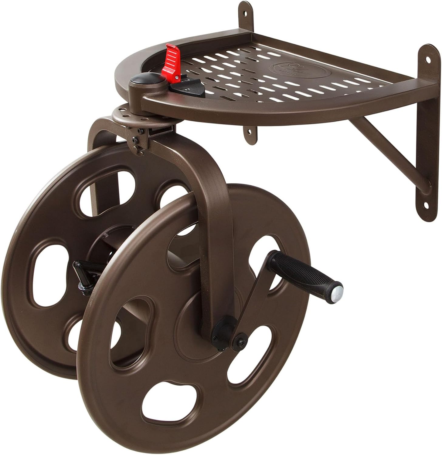 Liberty Garden 710 Navigator Rotating Garden Hose Reel, Holds 125-Feet of 5/8-Inch Hose - Bronze