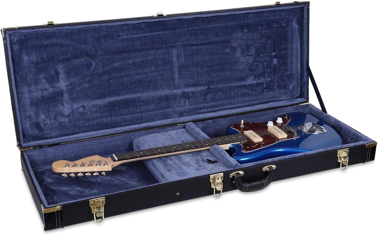 Crossrock Hardshell Arch Top wood case fits SG Electric Guitars-Black(CRW620SGBK)