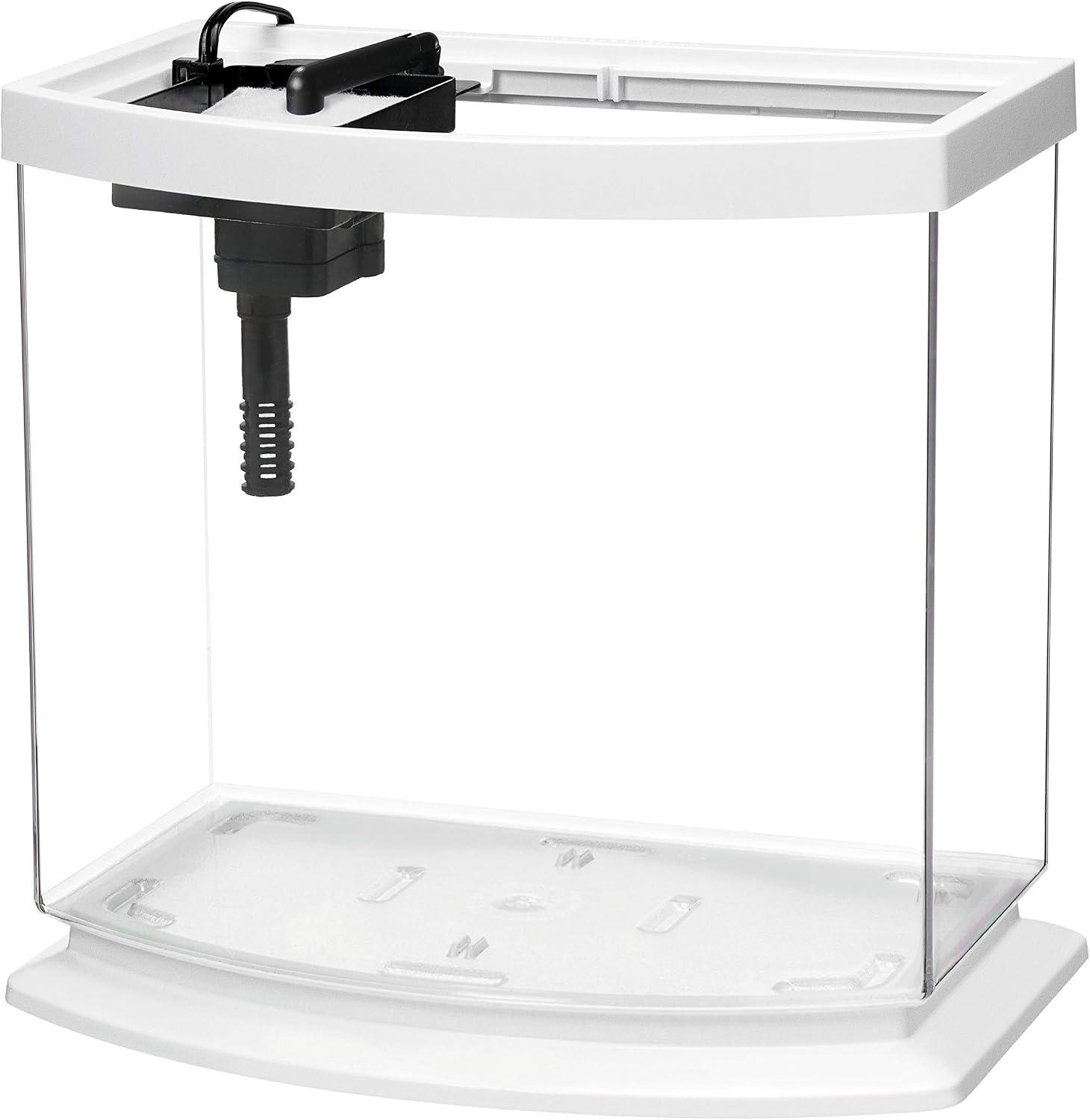 Aqueon LED MiniBow Small Aquarium Fish Tank Kit with SmartClean Technology, Blue, 1 Gallon