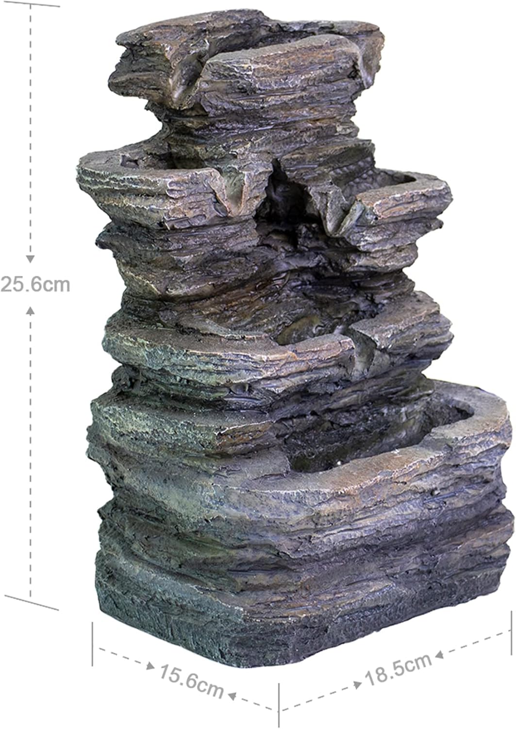 Ferris Island with LED Lights, Resin Tabletop, Small Rockery Fountain | Resin indoor desktop small rockery fountain, suitable for desktop decoration in offices, homes, and bedrooms