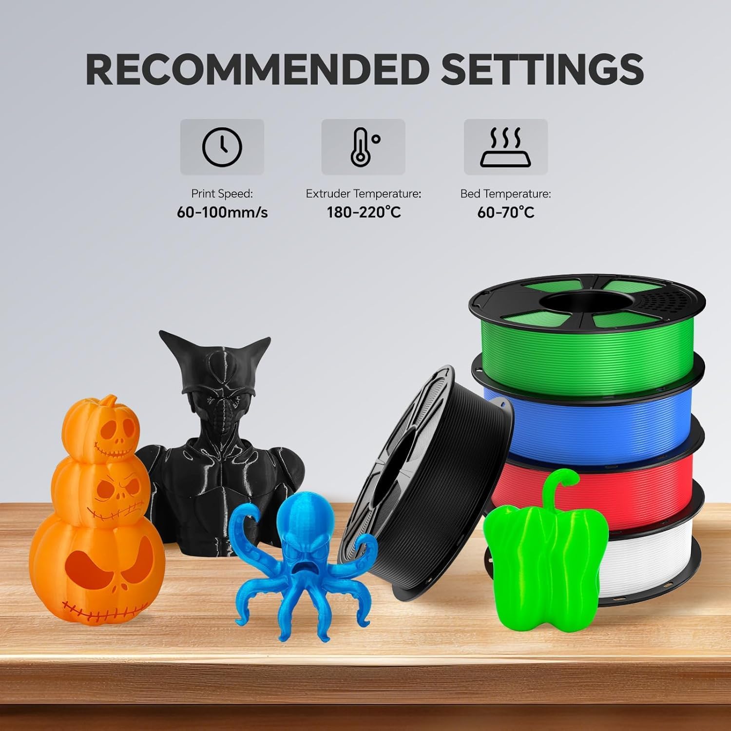 GIANTARM 3D Printer Filament, Silk Gold Pla Filament, 1Kg(2.2lbs) Spool, 1.75mm Dimension Accuracy +/- 0.03mm, 3D Printing Filament