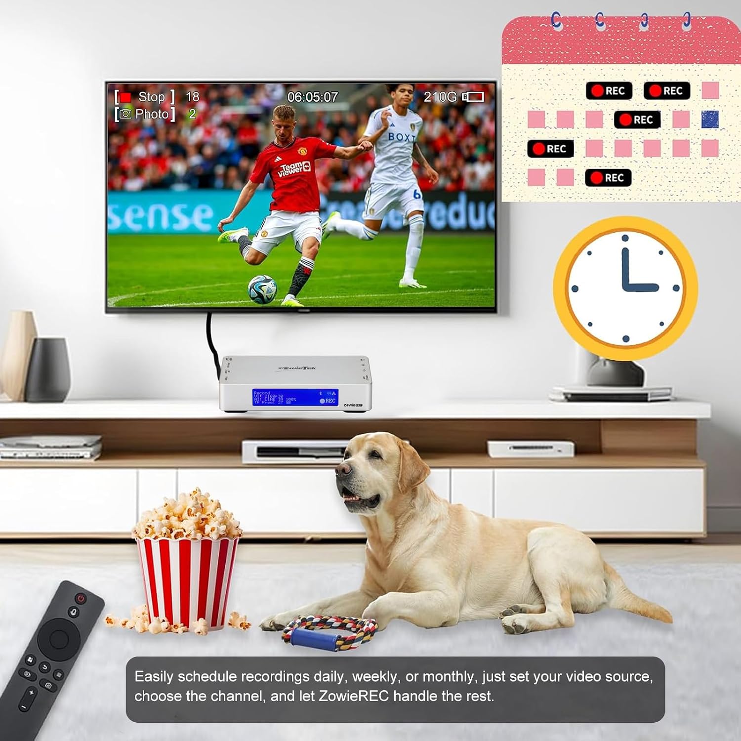 Zowietek 4K HDMI Video Recorder with Analog to Digital Converter, ZowieREC | RCA/CVBS for VHS, VCR, DVR, DVD, Hi8, Mini DV, Camcorder, Cassette