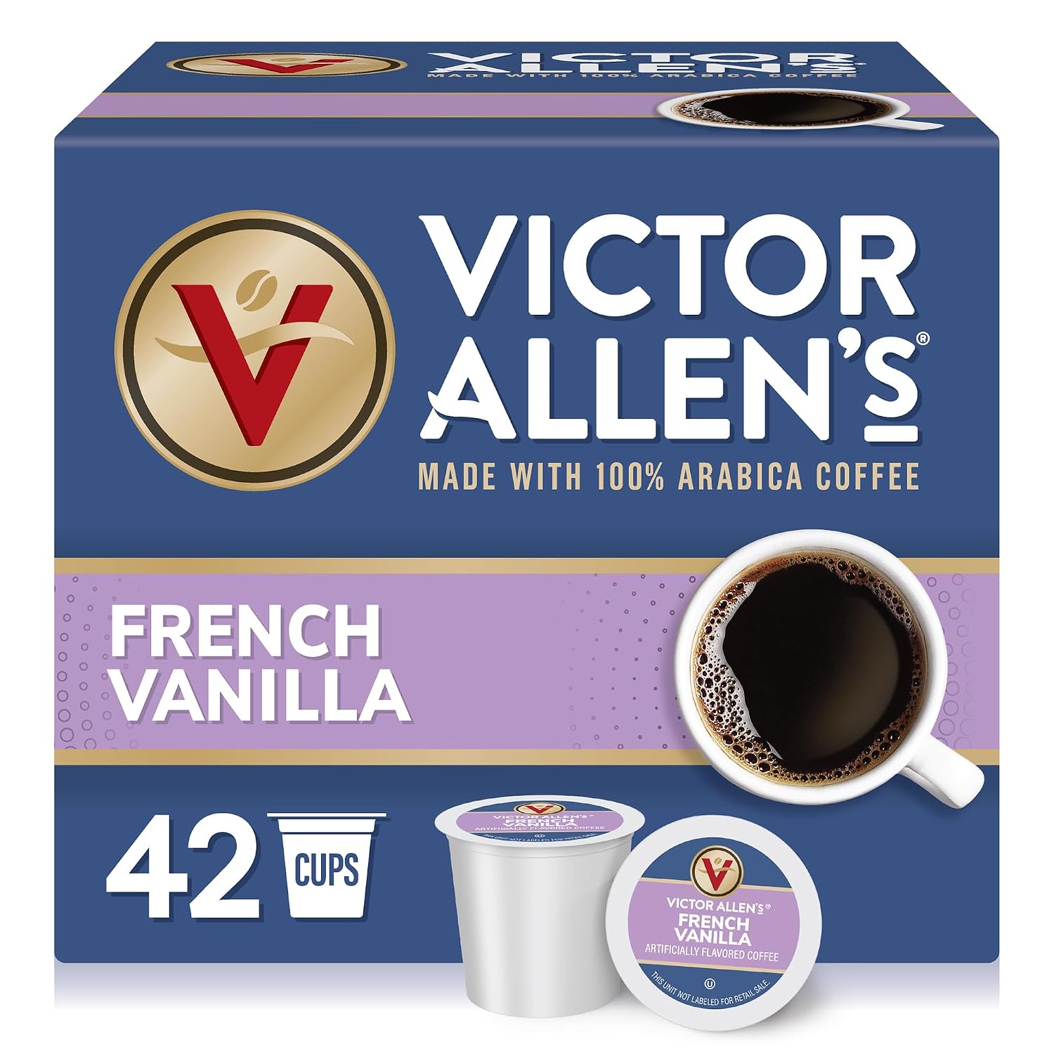 Victor Allen's Coffee Hazelnut Flavored, Medium Roast, 1 Pack - 12 Count, Single Serve Coffee Pods for Keurig K-Cup Brewers