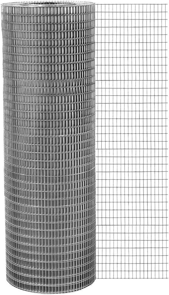 Garden Zone 36 Inches x 25 Feet - 1 x 2-Inch Openings, 14-Gauge - Galvanized Welded Wire Fencing - For Cages and Fencing for Rabbits, Gardens, Cattle Panels