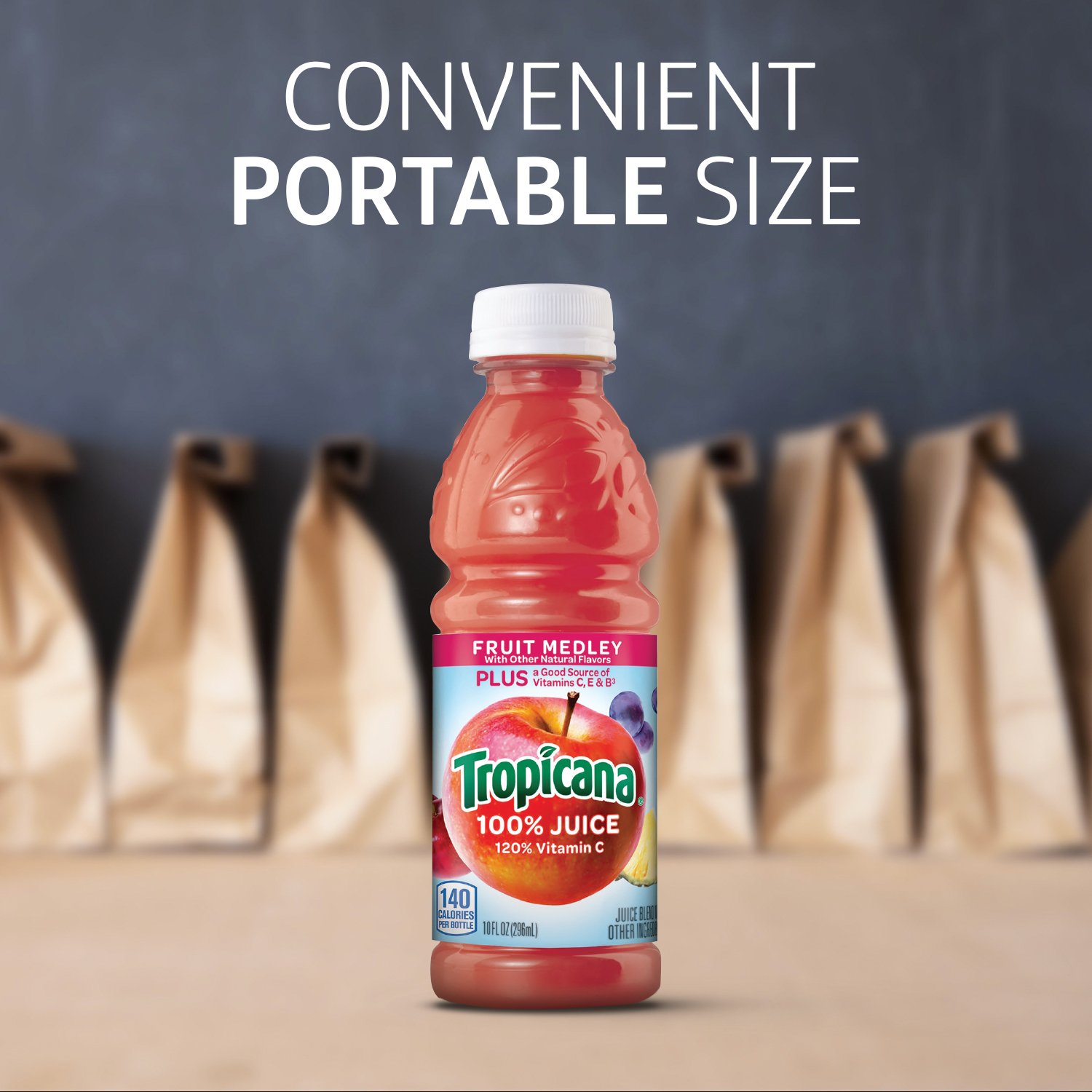 Tropicana Pineapple Peach Mango 100% Juice, 24-pack, 10 fl oz bottles