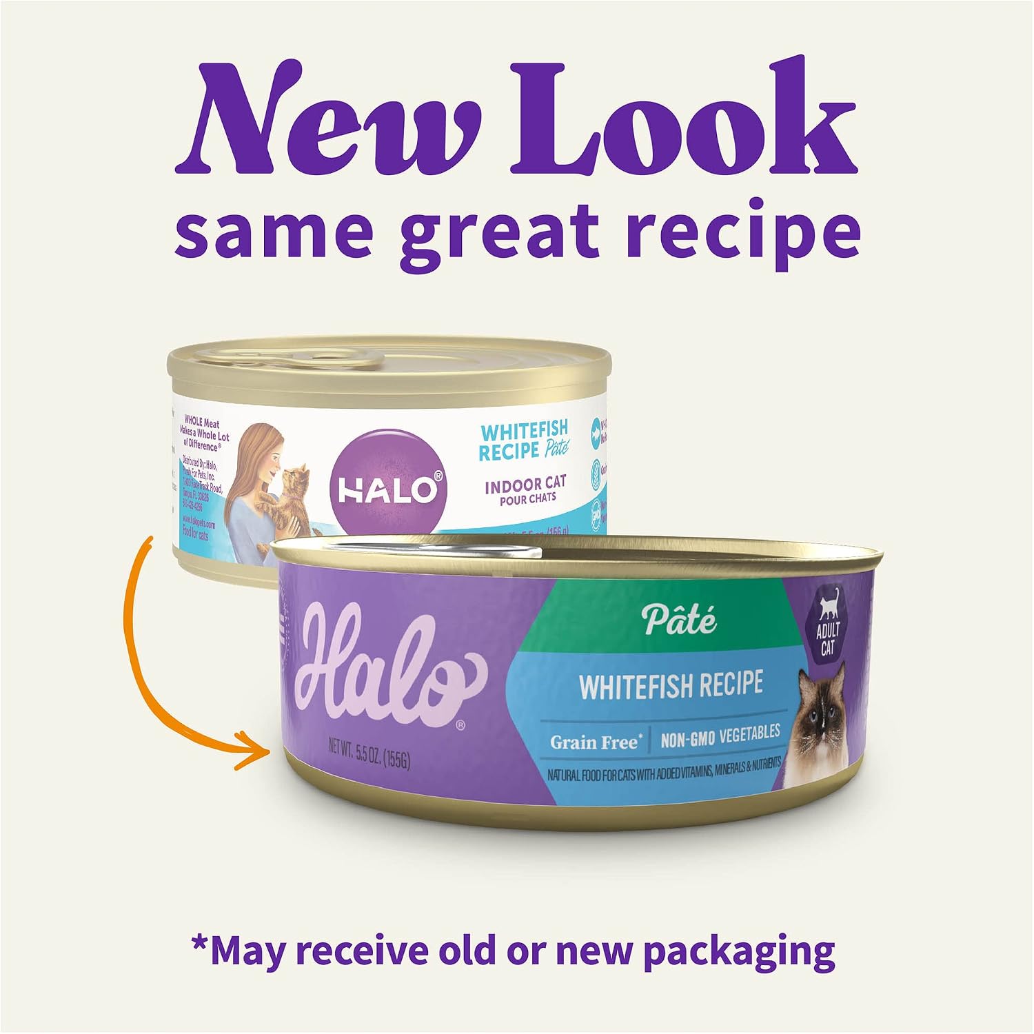 Halo Wet Cat Food Real Chicken Recipe, Grain-Free Wet Pate, Canned Cat Food for Extra Hydration, 5.5 Oz Can (Pack of 12)