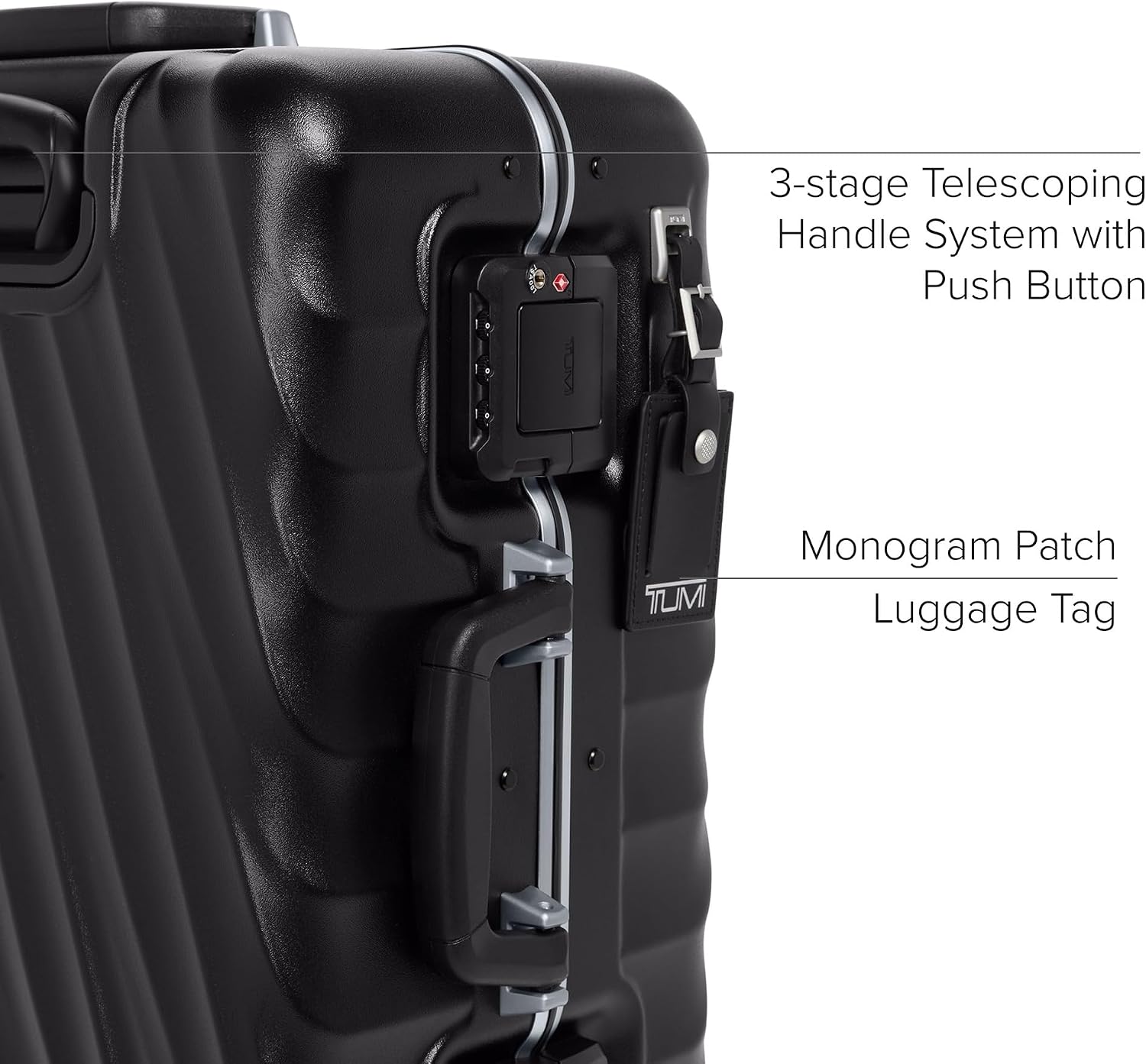 TUMI 19 Degree Frame Continental 4 Wheel Carry-On - Lightweight Suitcase - Hard Shell Luggage - 21.8" X 15.8" X 9.0" - Black Textured