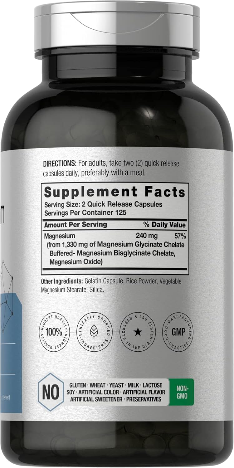 Horbaach Magnesium Glycinate 1330mg | 250 Capsules