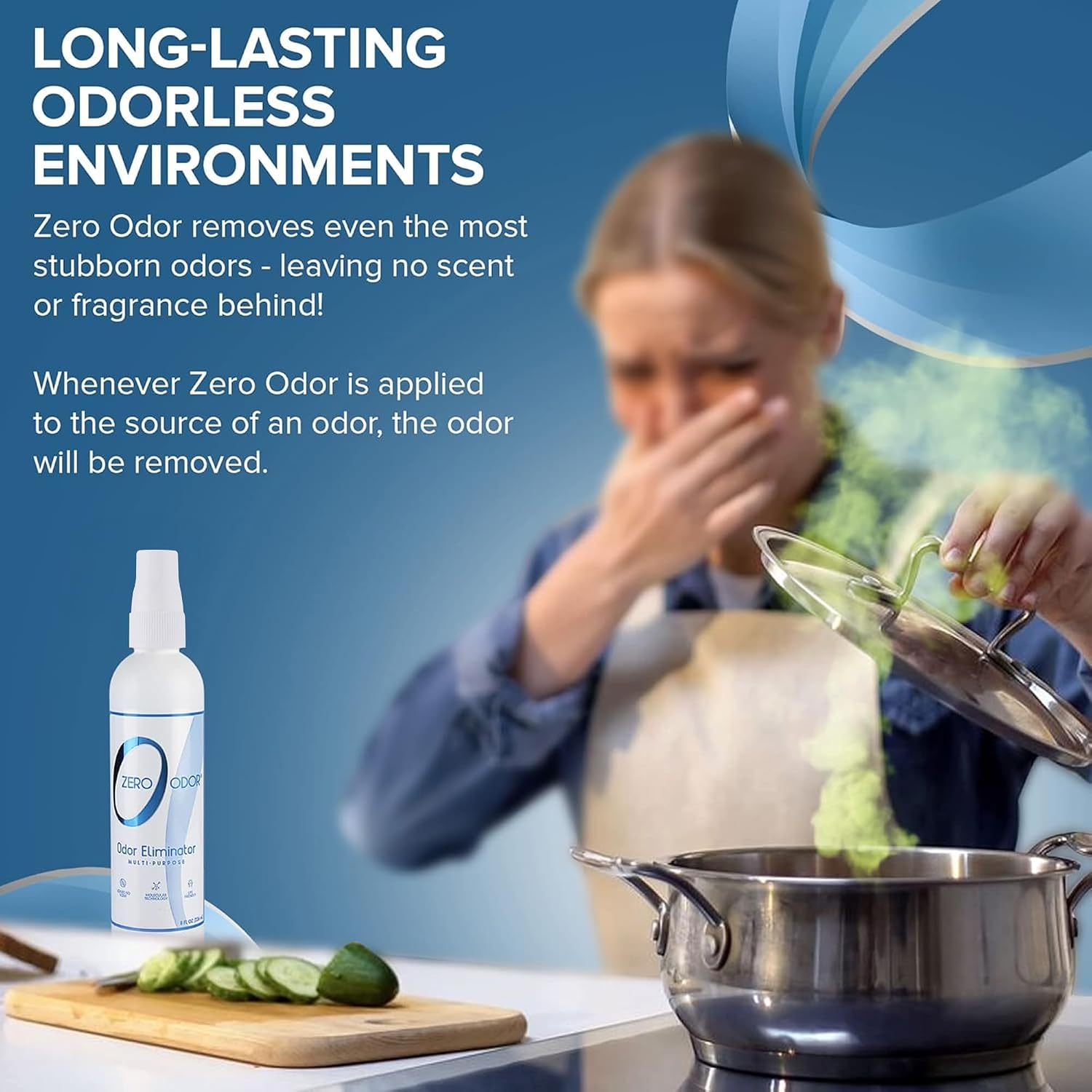 Zero Odor - Multi-Purpose Strong Odor Eliminator for Home, Office, Car, Bathroom, Hotel, Room Deodorizer, and Odor Neutralizer, 16oz