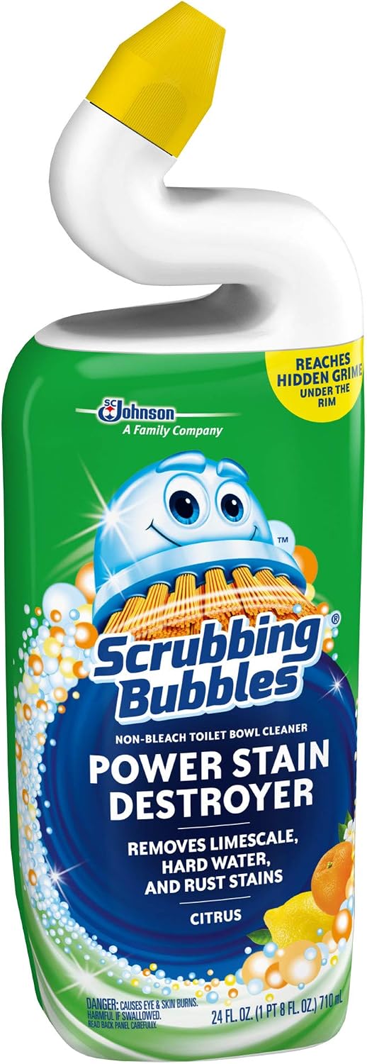 Scrubbing Bubbles Extra Power Toilet Bowl Cleaner, Citrus, 1 Squeeze Bottle, 24 oz