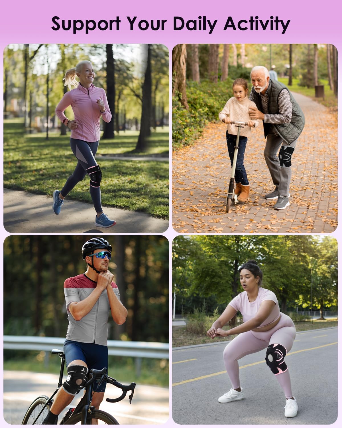 Lightweight Hinged Knee Brace for Meniscus Tear, Arthritis, ACL, MCL Pain – Adjustable 360° Wraparound Strap & Dual-Side Stabilizers for Maximum Knee Support & Injury or Surgery Recovery for Men and Women