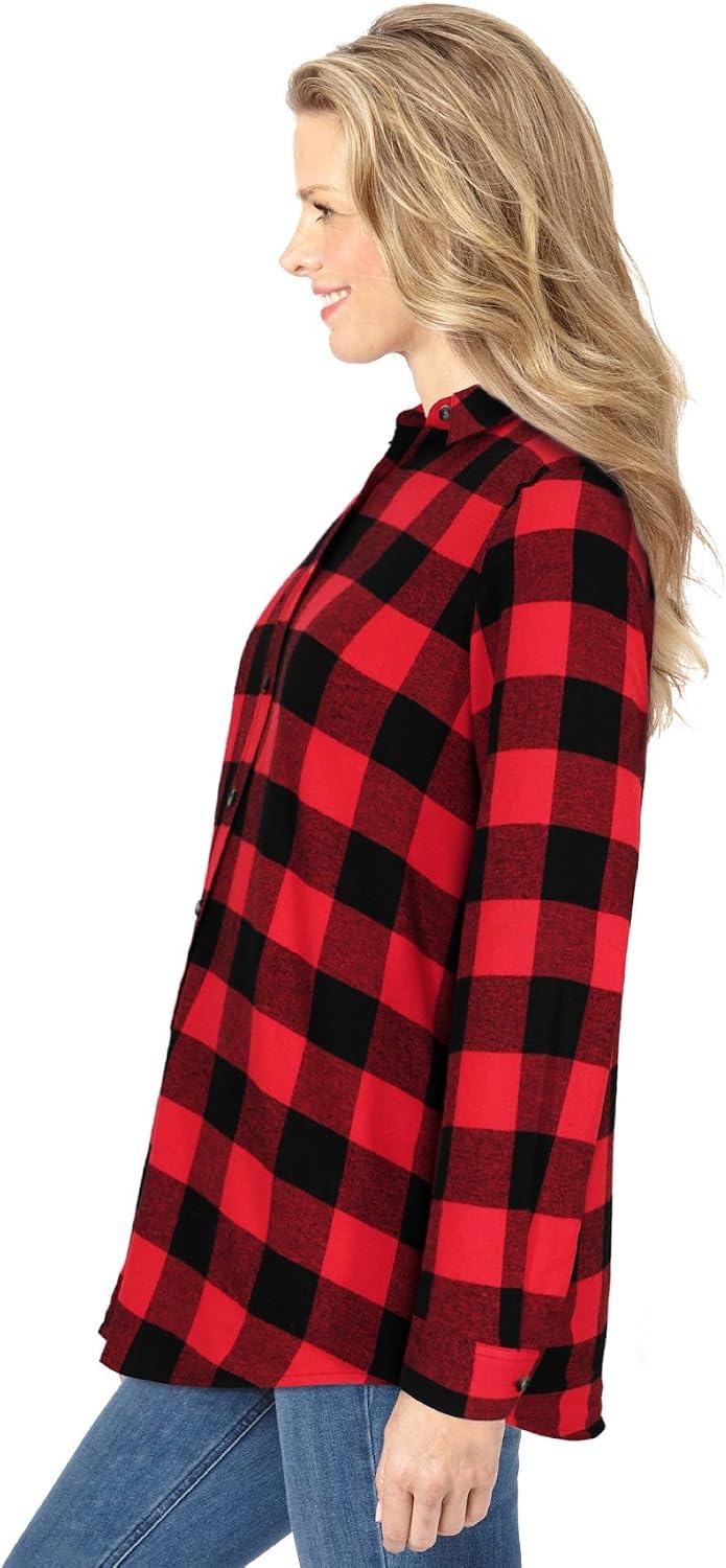 Woman Within Classic Flannel Shirt