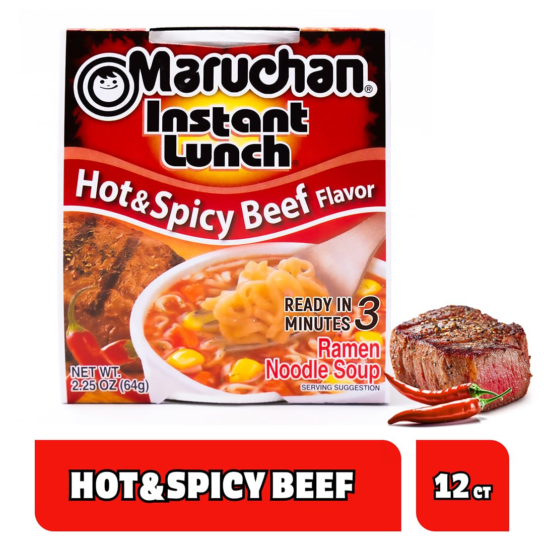 Maruchan Instant Lunch Ramen Noodles, Cheddar Cheese Flavor – Japanese-Style Instant Noodle Soup, Easy Meal Ready in 3 Minutes – 2.25 Oz. (12 Pack)