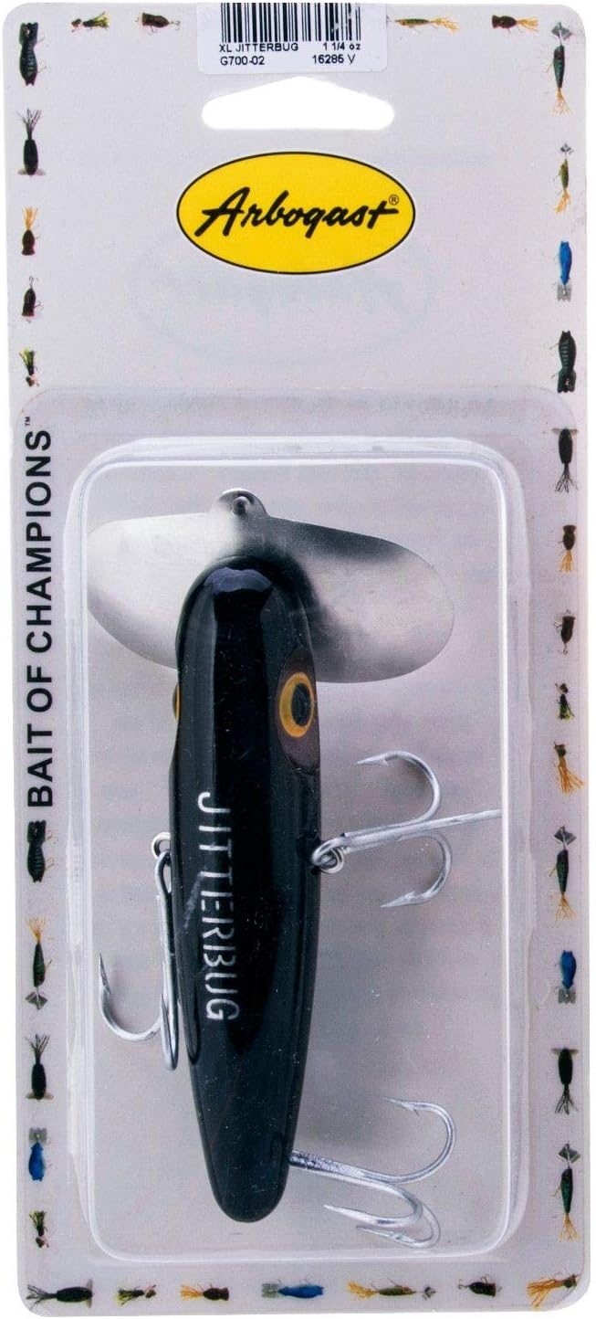 Arbogast Jitterbug Topwater Bass Fishing Lure - Excellent for Night Fishing