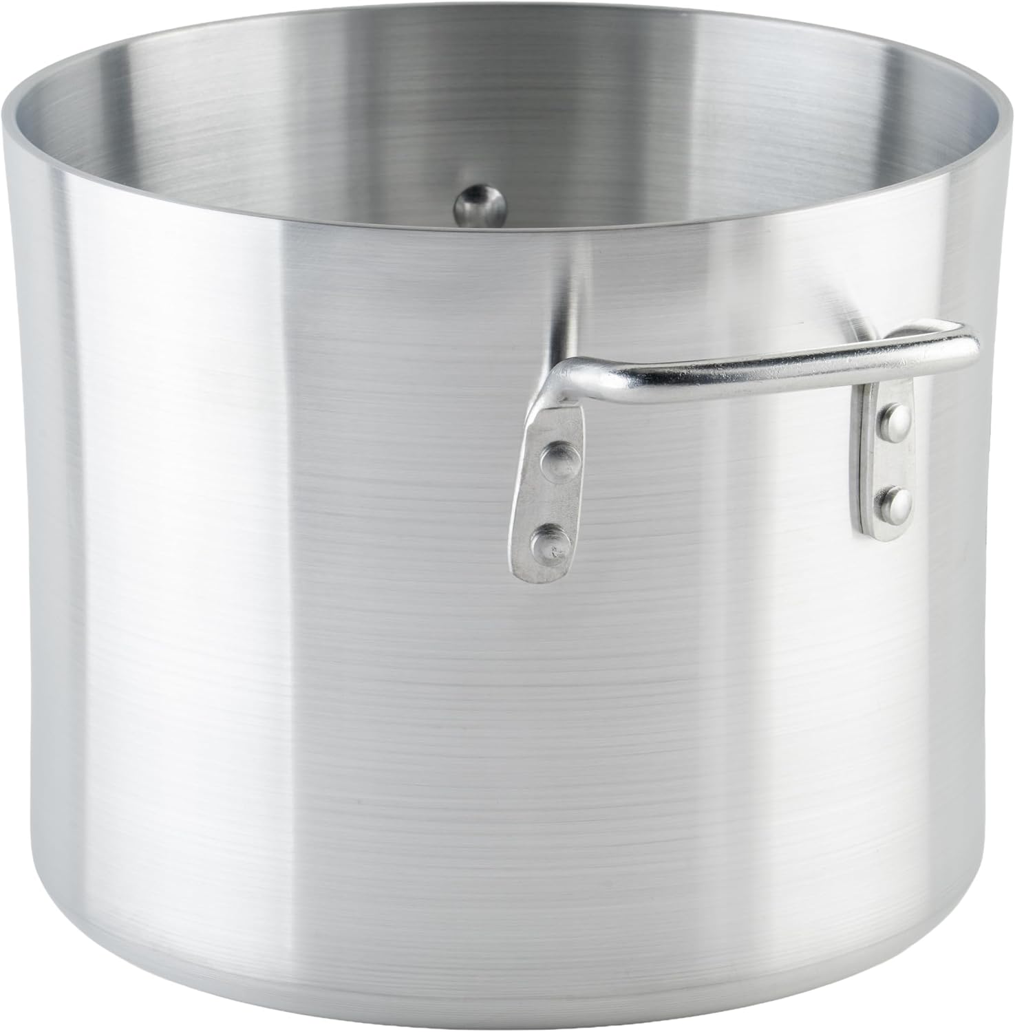 Winco 20 qt Aluminum Heavy-Duty Stock Pot | Thick walls, Riveted handles, Wide base, Great for Stocks, Soups, Pasta and Batch Cooking