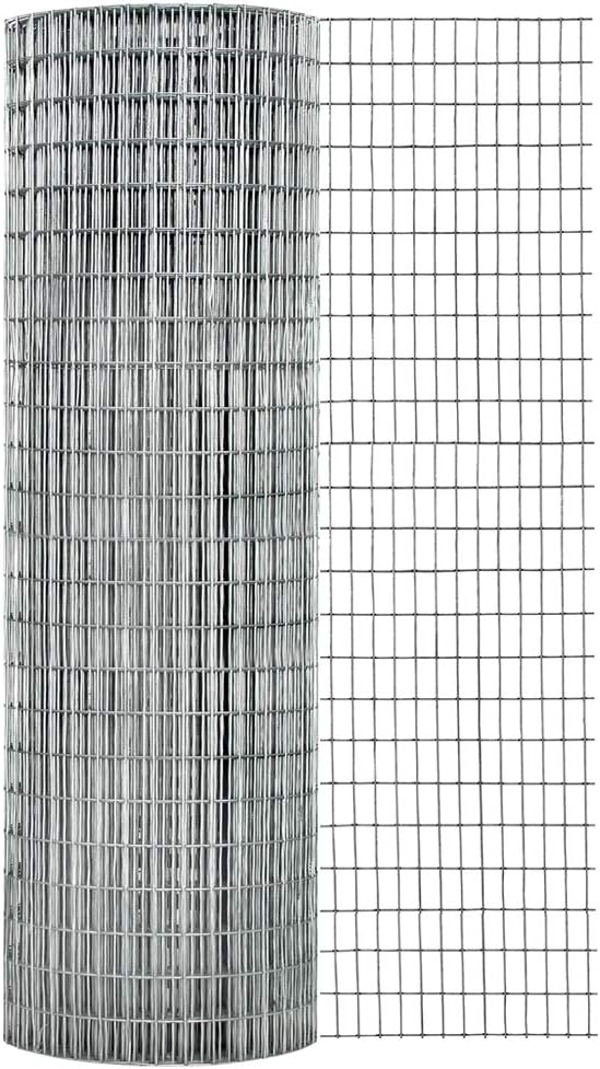 Garden Zone 36 Inches x 25 Feet - 1 x 2-Inch Openings, 14-Gauge - Galvanized Welded Wire Fencing - For Cages and Fencing for Rabbits, Gardens, Cattle Panels