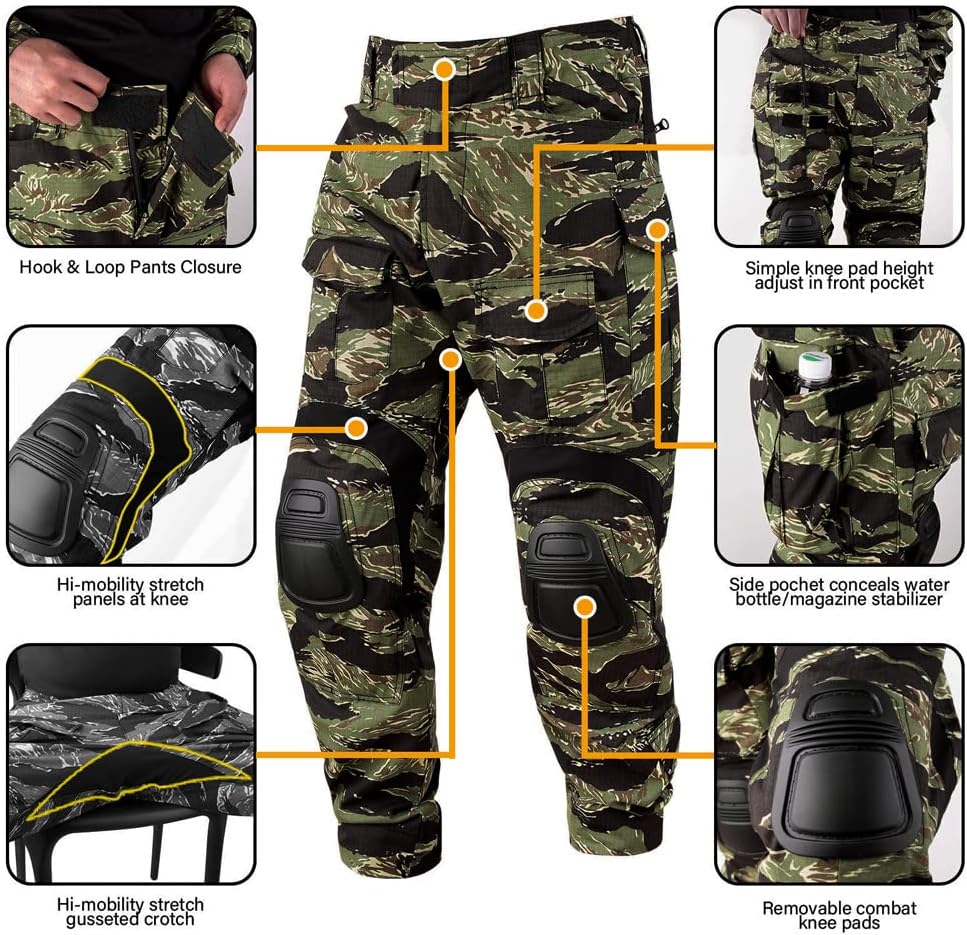 KRYDEX Tactical Men's G3 Combat Pants with Knee Pads