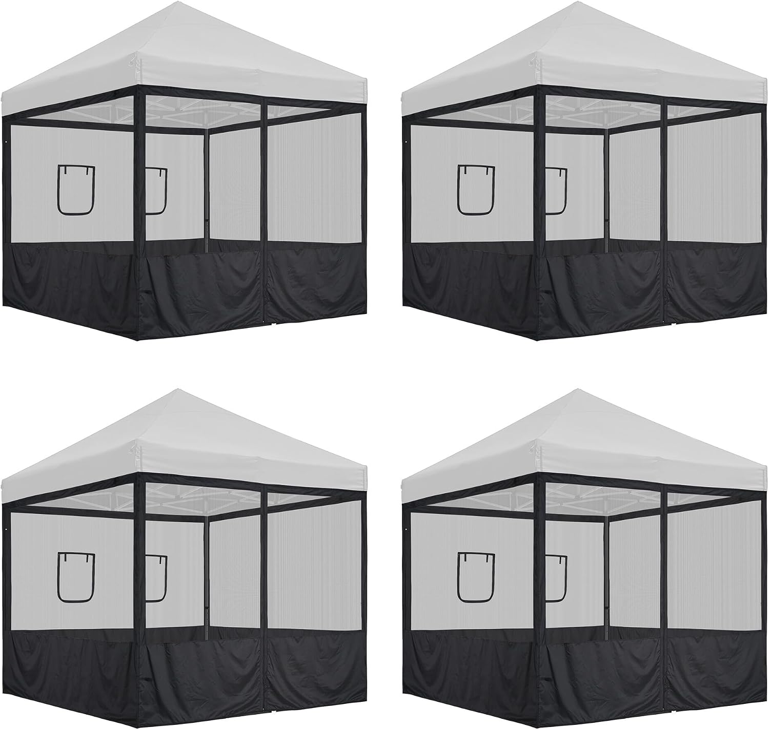 Yescom Pop Up Canopy Half Mesh Sidewall with Window 10x10Ft for Food Booth