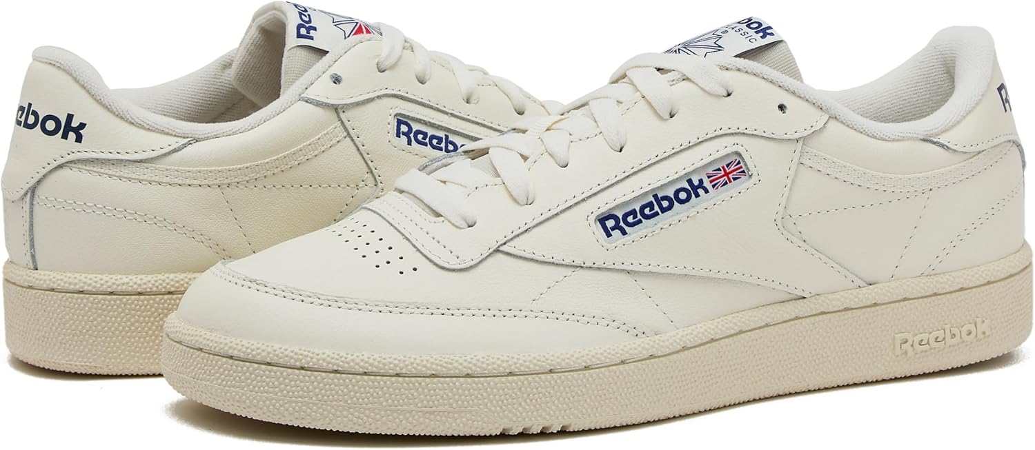 Reebok Club C 85 Mens Tennis Shoes, Casual Fashion White Sneakers for Men