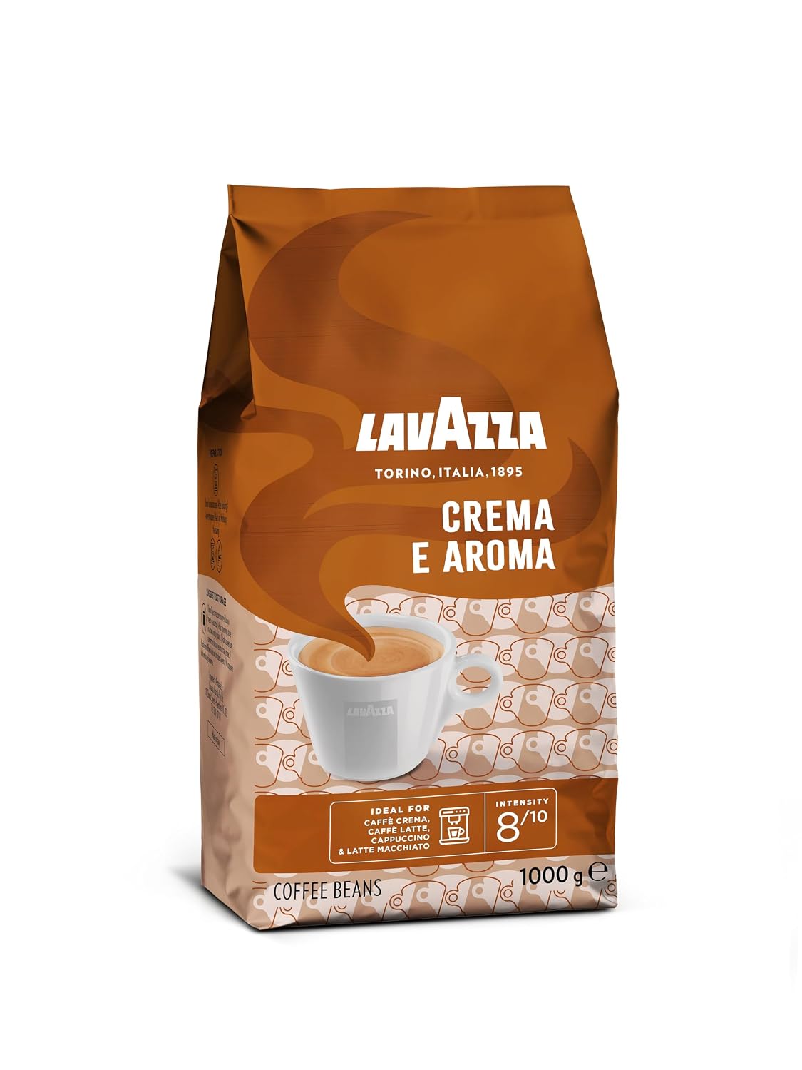 Lavazza Super Crema Whole Bean Coffee, Medium Espresso Roast, Arabica and Robusta Blend, 2.2 lb Bag, Package May Vary (Pack of 1)