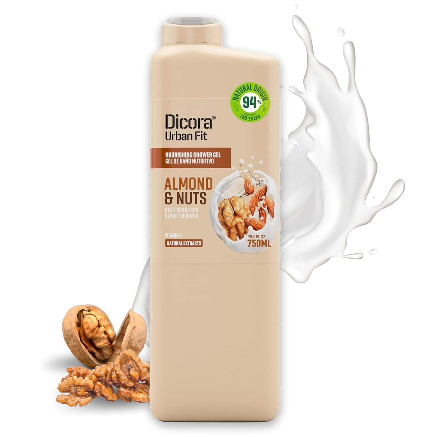 Dicora Urban Fit Shower Gel - Women and Mens Body Wash for All-Day Hydration - Prevents Premature Aging with Vitamin C - Citrus and Peach - 25.4 oz